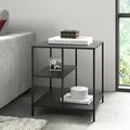 Henn & Hart Winthrop Side Table with Metal Shelves Blackened Bronze ST1001